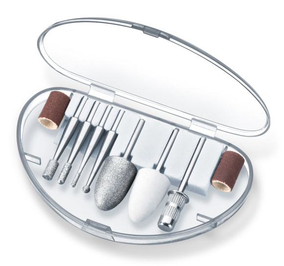 Маникюрно-педикюрный набор Beurer MP100 насадок в компл.:10шт белый Маникюрно-педикюрный набор Beurer MP100 насадок в компл.:10шт белый