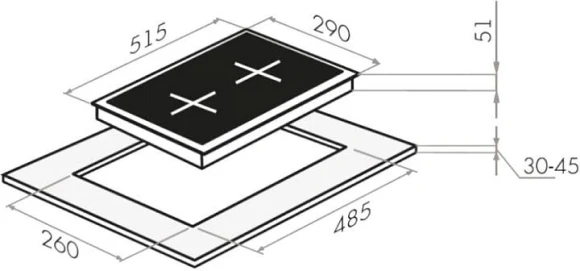 Газовая варочная поверхность Maunfeld EGHE.32.6CB/G черный Газовая варочная поверхность Maunfeld EGHE.32.6CB/G черный
