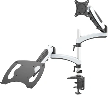 Кронштейн для монитора/ноутбука Cactus CS-VM-LH08-AL серебряный 13"-32" макс.16кг настольный поворот и наклон