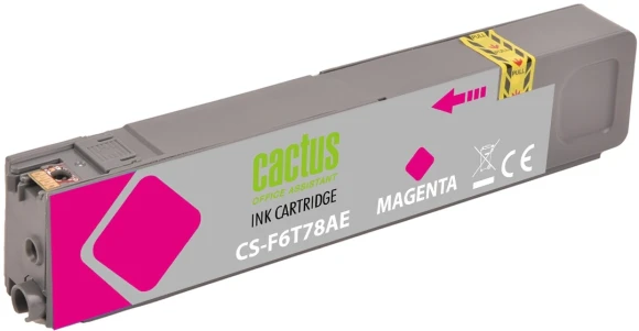 Картридж струйный Cactus CS-F6T78AE 913A пурп.пигм. (55мл) для HP PW 352dw/377dw/Pro 477dw/452dw с чипом