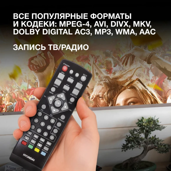 Ресивер DVB-T2 Hyundai H-DVB520 черный Ресивер DVB-T2 Hyundai H-DVB520 черный