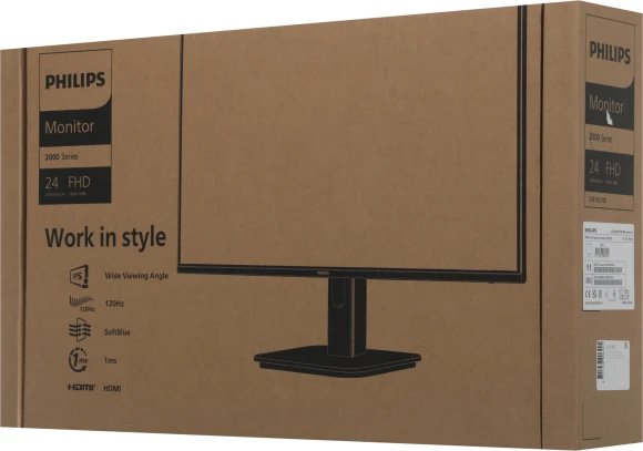 Монитор Philips 23.8" 24E1N2100A черный IPS LED 16:9 HDMI M/M матовая 1500:1 300cd 178гр/178гр 1920x1080 120Hz VGA FHD 2.51кг Монитор Philips 23.8" 24E1N2100A черный IPS LED 16:9 HDMI M/M матовая 1500:1 300cd 178гр/178гр 1920x1080 120Hz VGA FHD 2.51кг