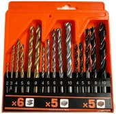 Набор сверл Turbosky TS16 по дер/мет/бет (16пред.) для дрелей