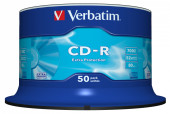 Диск CD-R Verbatim 700Mb 52x Cake Box (50шт) (43351) Диск CD-R Verbatim 700Mb 52x Cake Box (50шт) (43351)
