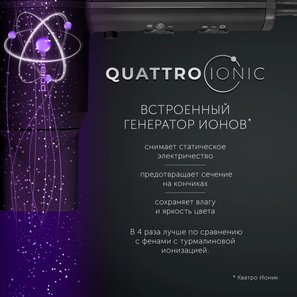 Фен Polaris PHD 2044Ti 1900Вт черный Фен Polaris PHD 2044Ti 1900Вт черный