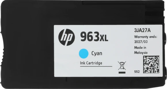 Картридж струйный HP 963XL 3JA27AE голубой (1600стр.) для HP OfficeJet Pro 901x/902x HP