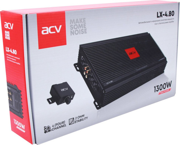Усилитель автомобильный ACV LX-4.80 четырехканальный Усилитель автомобильный ACV LX-4.80 четырехканальный