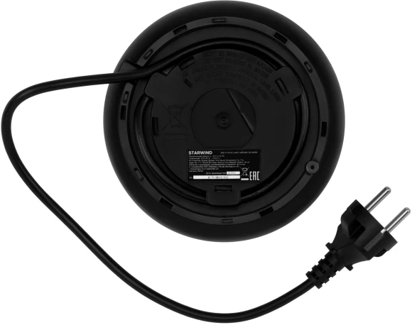 Чайник электрический Starwind SKG4030 1.7л. 2200Вт черный корпус: стекло/пластик