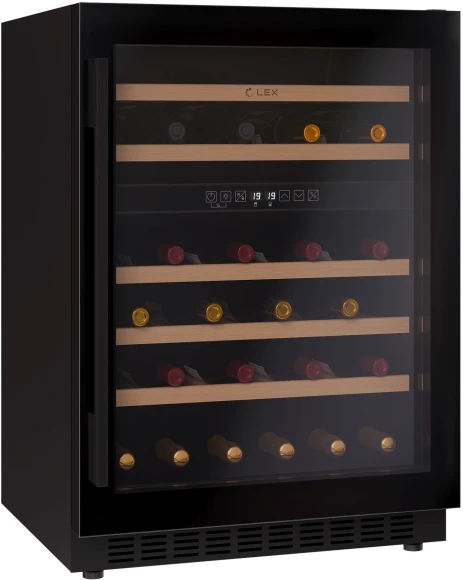 Винный шкаф Lex LWD6046BL dual zone 1-нокамерн. черный