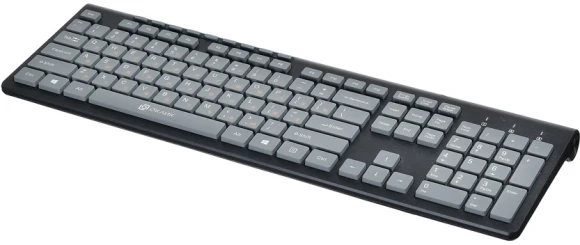 Клавиатура Оклик 480M черный/серый USB slim Multimedia (1067199) кабель 1.5м