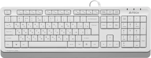 Клавиатура + мышь A4Tech Fstyler F1010 клав:белый/серый мышь:белый/серый USB Multimedia (F1010 WHITE)