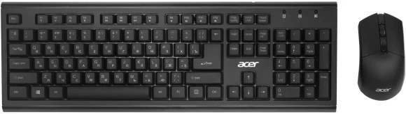 Клавиатура + мышь Acer OKR120 клав:черный мышь:черный USB беспроводная (ZL.KBDEE.007)
