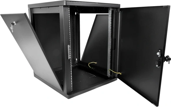 Шкаф коммутационный ЦМО (ШРН-М-12.650.1-9005) настенный 12U 600x650мм пер.дв.металл 120кг черный 581мм 24.48кг 180град. 610мм IP20 металл