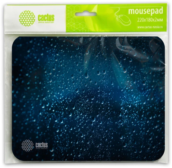 Коврик для мыши Cactus Water Drops рисунок 220x180x2мм (CS-MPC-P05XS)