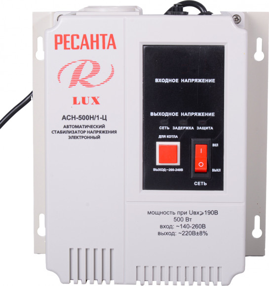 Стабилизатор напряжения Ресанта АСН-500Н/1-Ц 1.5кВА однофазный серый (63/6/39)
