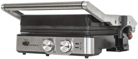 Электрогриль Supra GS-7620 2000Вт черный/серебристый