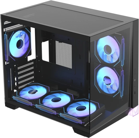 Корпус Formula Crystal Z4M Plus черный без БП mATX 3x120mm 1xUSB3.0 audio bott PSU