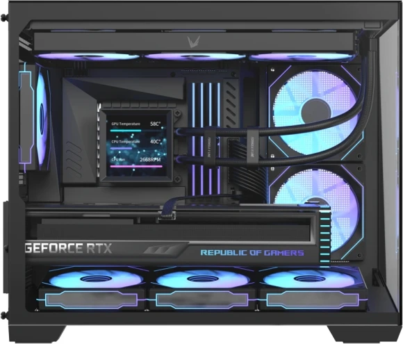 Корпус Formula Crystal Z4M Plus черный без БП mATX 3x120mm 1xUSB3.0 audio bott PSU