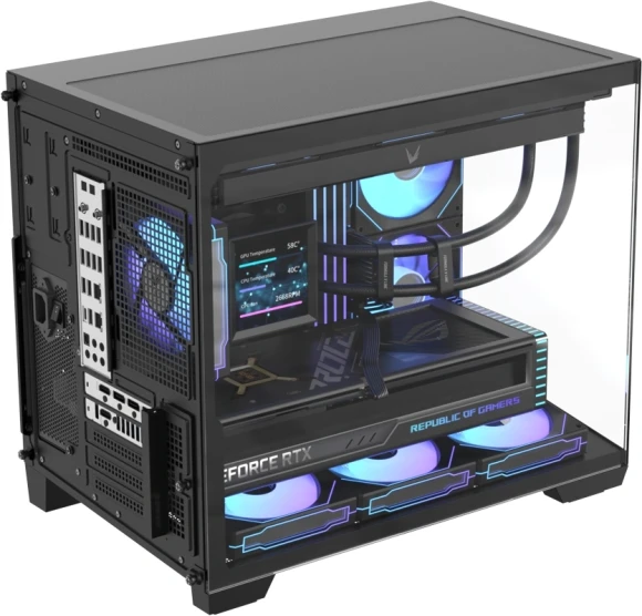 Корпус Formula Crystal Z4M Plus черный без БП mATX 3x120mm 1xUSB3.0 audio bott PSU