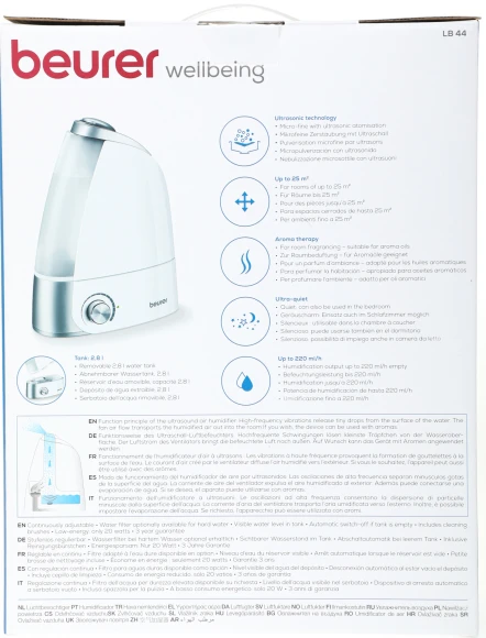 Увлажнитель воздуха Beurer LB44 25Вт (ультразвуковой) белый Увлажнитель воздуха Beurer LB44 25Вт (ультразвуковой) белый