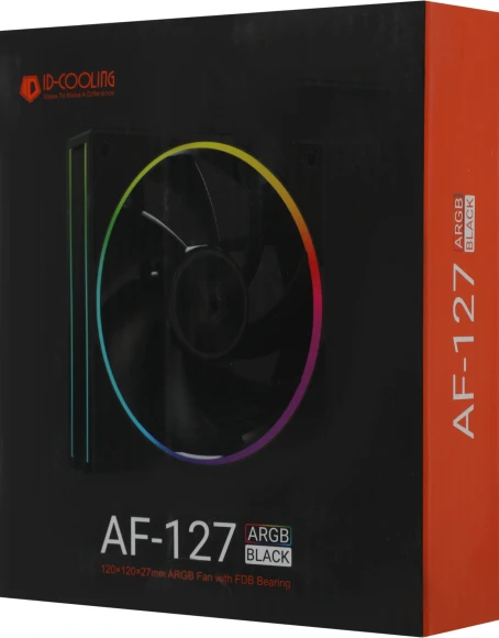 Вентилятор для корпуса ID-Cooling AF-127 ARGB 120х120x27 черный 4-pin 30дБ (AF-127-ARGB-K) Ret Вентилятор для корпуса ID-Cooling AF-127 ARGB 120х120x27 черный 4-pin 30дБ (AF-127-ARGB-K) Ret
