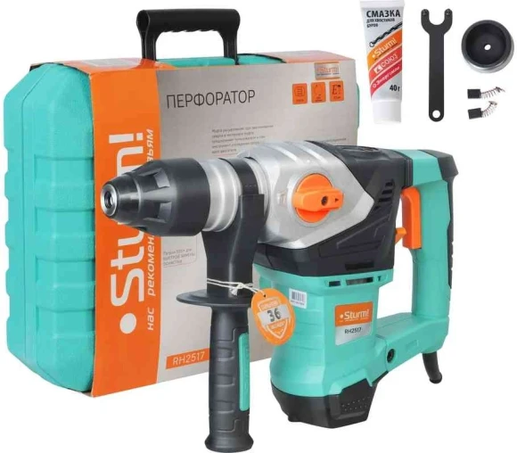 Перфоратор Sturm! RH2517 патрон:SDS-plus уд.:5.5Дж 1700Вт (кейс в комплекте)