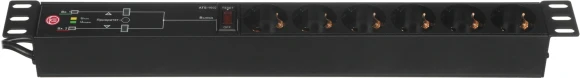 АВР Elemy ATS-1602 1U 19" ввод:2xIEC C14 выход:6xSchuko8A черный