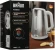 Чайник электрический Braun WK1500WH 1.7л. 2200Вт сталь/белый корпус: металл/пластик Чайник электрический Braun WK1500WH 1.7л. 2200Вт сталь/белый корпус: металл/пластик