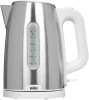 Чайник электрический Braun WK1500WH 1.7л. 2200Вт сталь/белый корпус: металл/пластик Чайник электрический Braun WK1500WH 1.7л. 2200Вт сталь/белый корпус: металл/пластик