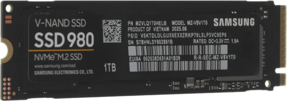 Накопитель SSD Samsung PCIe 3.0 x4 1TB MZ-V8V1T0BW 980 M.2 2280