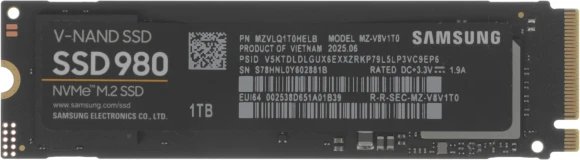 Накопитель SSD Samsung PCIe 3.0 x4 1TB MZ-V8V1T0BW 980 M.2 2280