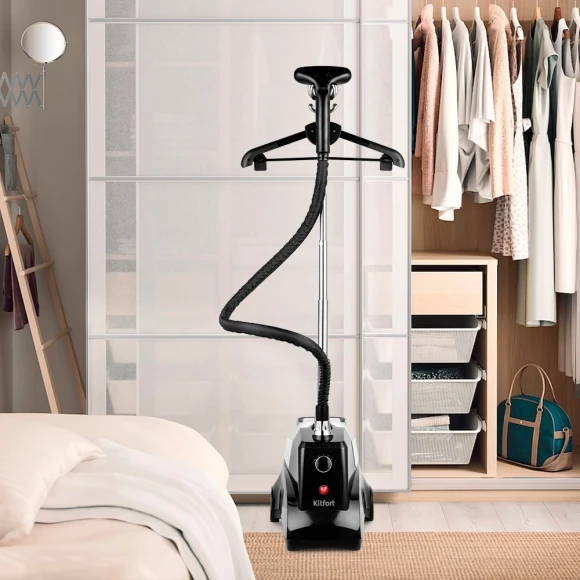 Отпариватель напольный Kitfort КТ-9125 2200Вт черный Отпариватель напольный Kitfort КТ-9125 2200Вт черный