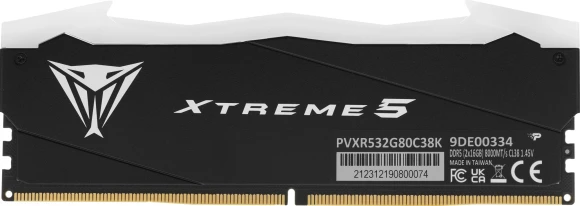 Память DDR5 2x16Gb 8000MHz Patriot PVXR532G80C38K Viper Xtreme 5 RGB RTL Gaming PC5-64000 CL38 DIMM 288-pin 1.45В с радиатором Ret Память DDR5 2x16Gb 8000MHz Patriot PVXR532G80C38K Viper Xtreme 5 RGB RTL Gaming PC5-64000 CL38 DIMM 288-pin 1.45В с радиатором Ret