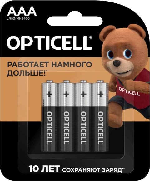Батарея Opticell Basic LR03 AAA (4шт) блистер