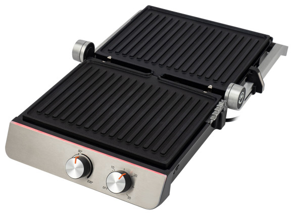 Электрогриль Hyundai HYG-5047 2200Вт серебристый/черный