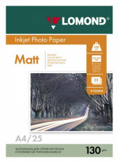 Фотобумага Lomond 0102039 A4/130г/м2/25л./белый матовое/матовое для струйной печати Фотобумага Lomond 0102039 A4/130г/м2/25л./белый матовое/матовое для струйной печати