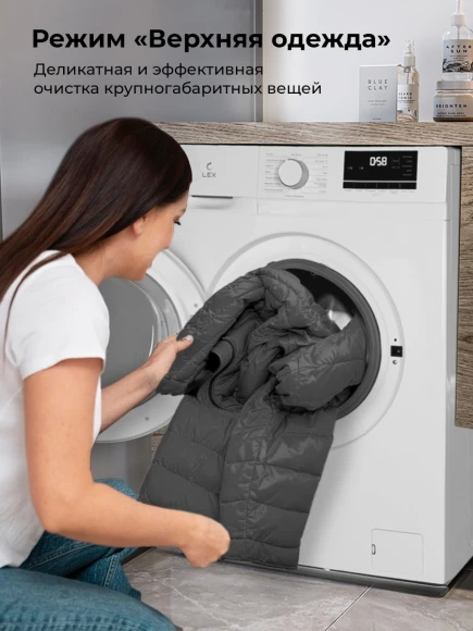 Стиральная машина Lex LWM10012WID класс: A+++ загр.фронтальная макс.:10кг белый инвертор