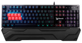 Клавиатура A4Tech B3370R черный USB Multimedia for gamer LED (подставка для запястий) кабель 1.8м