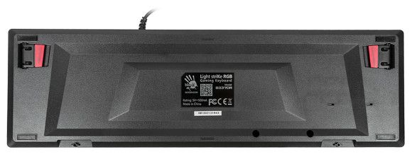 Клавиатура A4Tech B3370R черный USB Multimedia for gamer LED (подставка для запястий) кабель 1.8м