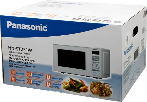 Микроволновая Печь Panasonic NN-ST251WZPE 20л. 800Вт белый