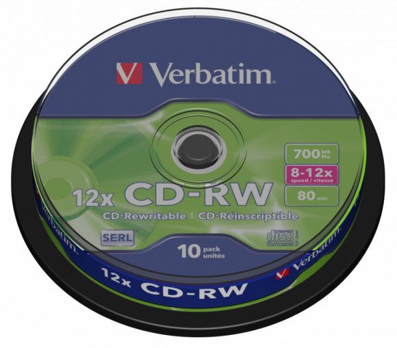 Диск CD-RW Verbatim 700Mb 12x Cake Box (10шт) (43480) Диск CD-RW Verbatim 700Mb 12x Cake Box (10шт) (43480)