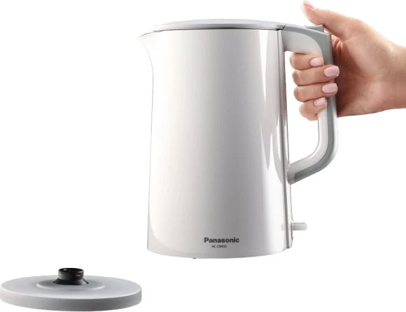Чайник электрический Panasonic NC-CWK50 1.7л. 1500Вт белый корпус: нерж.сталь/пластик
