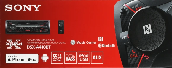 Автомагнитола Sony DSX-A410BT 1DIN 4x55Вт v3.0 RDS