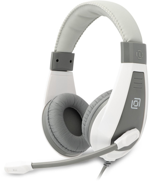 Наушники с микрофоном Оклик HS-L600 серый 1.8м мониторные оголовье (1532023)