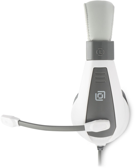 Наушники с микрофоном Оклик HS-L600 серый 1.8м мониторные оголовье (1532023)