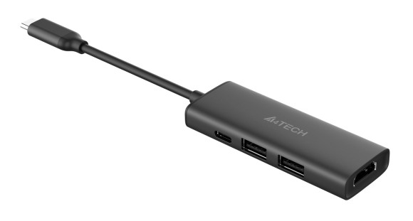 Разветвитель USB-C A4Tech DST-40C 2порт. серый Разветвитель USB-C A4Tech DST-40C 2порт. серый