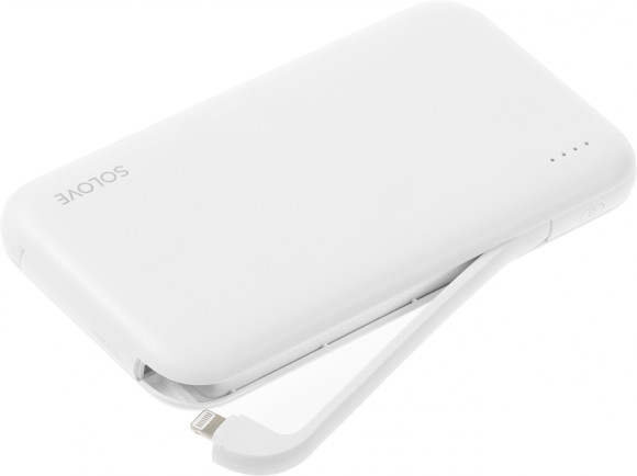 Мобильный аккумулятор Solove W7 10000mAh QC3.0 12W 3A USB-A/USB-C белый (W7 WHITE RUS)