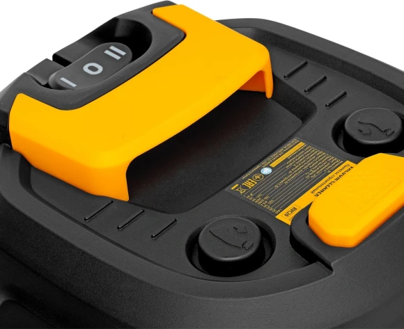 Строительный пылесос Denzel RVC20 1400Вт (уборка: сухая/сбор воды/выдув) желтый