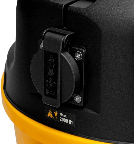 Строительный пылесос Denzel RVC20 1400Вт (уборка: сухая/сбор воды/выдув) желтый