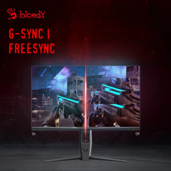 Монитор Bloody 24.5" MN251F серый IPS LED 1ms 16:9 HDMI M/M матовая HAS Piv 320cd 178гр/178гр 1920x1080 200Hz G-Sync DP FHD USB 4.3кг